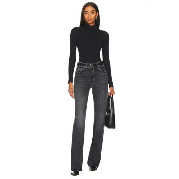 Free People x Intimately XYZ Recycled Turtleneck Bodysuit In Black XS Small Top - Picture 2 of 12